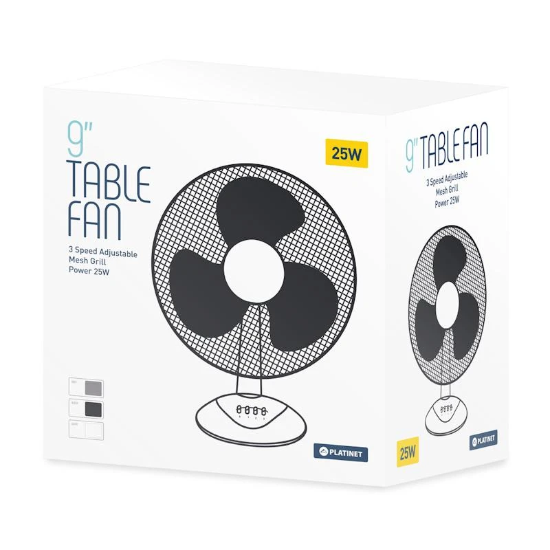 Platinet ventiliatorius 9", baltas (44743)