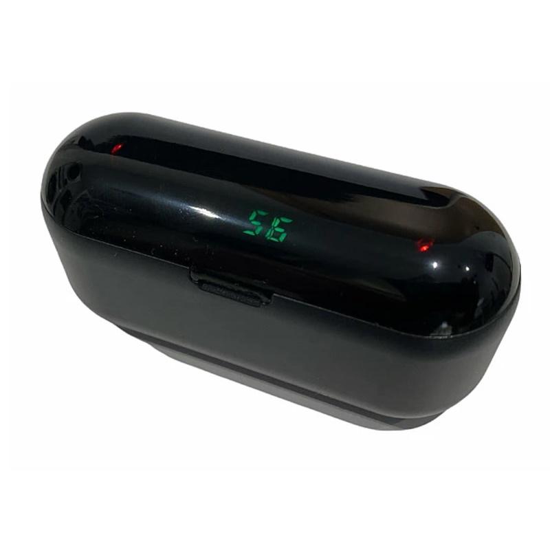 Platinet „WoW F9“ sporto ir pramogų „Super-Fit TWS Bluetooth 5.1“ stereo ausinės su HD mikrofonu, LED įkrovimu, USB įkrovikliu, juodos