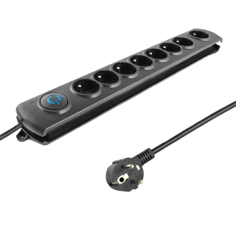 QOLTEC 50114 Viršįtampių apsauga 8 maitinimo lizdas 3,0m