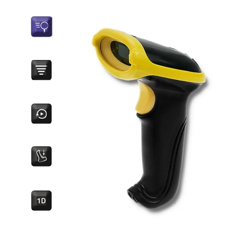 Qoltec 1D skeneris su geltonos spalvos galvute