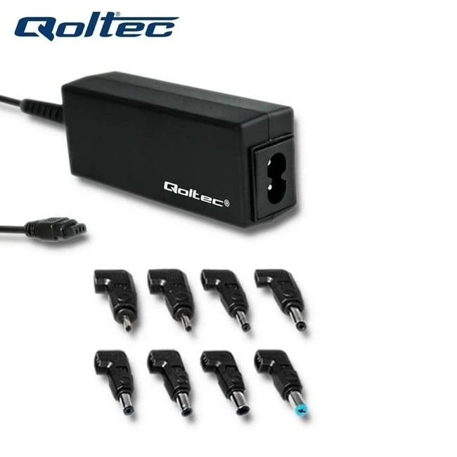 Qoltec 45W maitinimo adapteris su 8 keičiamais antgaliais