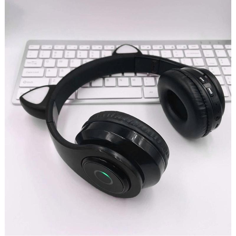 Ausinės Bemi B39 Trokšņu izolējošas bērnu Bluetooth Bezvadu Stereo Austiņas ar FM Radio / MP3 Mico SD ir Zvana funkciju Melnas