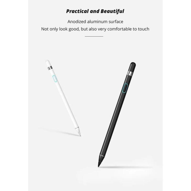 Riff Active Superfine NIB Stylus Pen įkraunamas su didelio jautrumo 1,4 mm Superfine Android / iOS Baltas