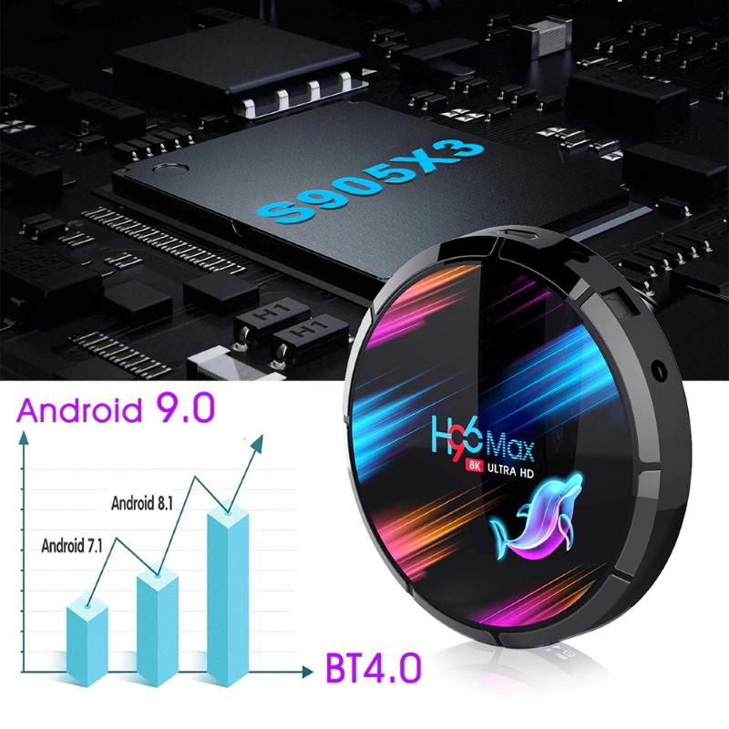 Vaizdo grotuvas Multimedijos grotuvas Riff Riff H96 32GB 4K Multimedia grotuvas Smart TV Box 4GB +64GB Android 9.0 Wi-Fi / BT Amlogic S905 Juodas