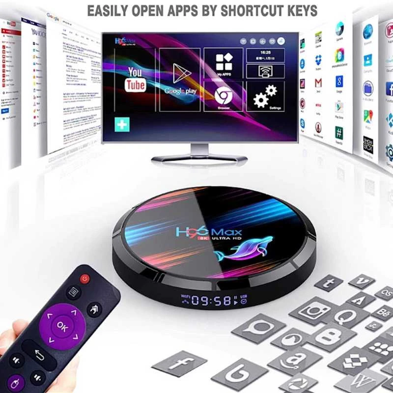 Vaizdo grotuvas Riff Multimedijos grotuvas Transcend Smart TV Amlogic S905 X3 4Gb + 64Gb
