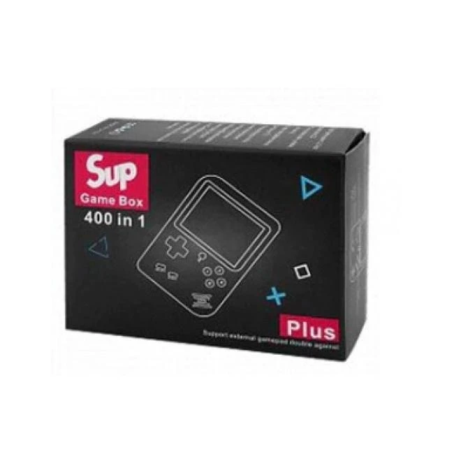 Žaidimų konsolė Riff Retro mini Sup Game (3" LCD) su 400 žaidimų, Juoda