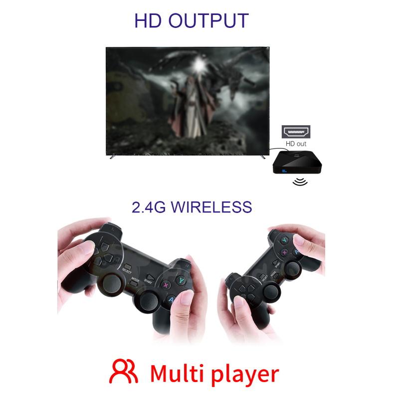 Riff RF-B01 64GB TV Box HD 4K Game Hdmi su 2x Wi-Fi valdikliais ir kelių platformų 8-64bit 4000 žaidimais