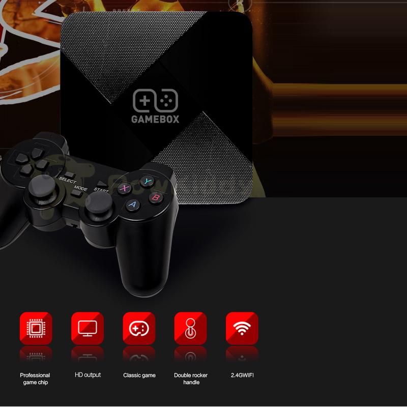Riff RF-B01 64GB TV Box HD 4K Game Hdmi su 2x Wi-Fi valdikliais ir kelių platformų 8-64bit 4000 žaidimais