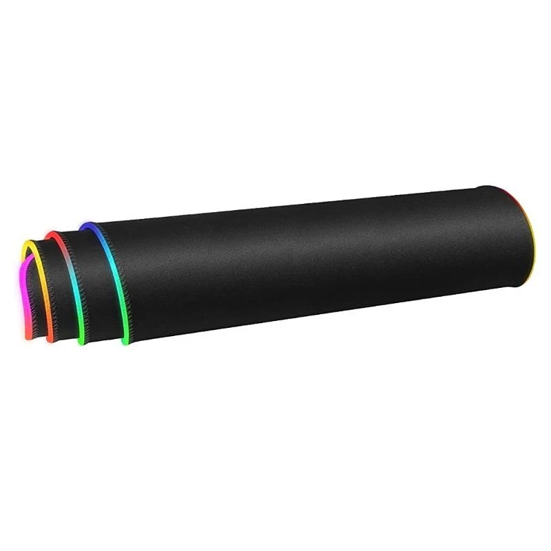 Riff RGB-01 guminis audinys žaidimų pelės kilimėlis su USB RGB spalvotu LED rėmeliu (80x30cm) juodas