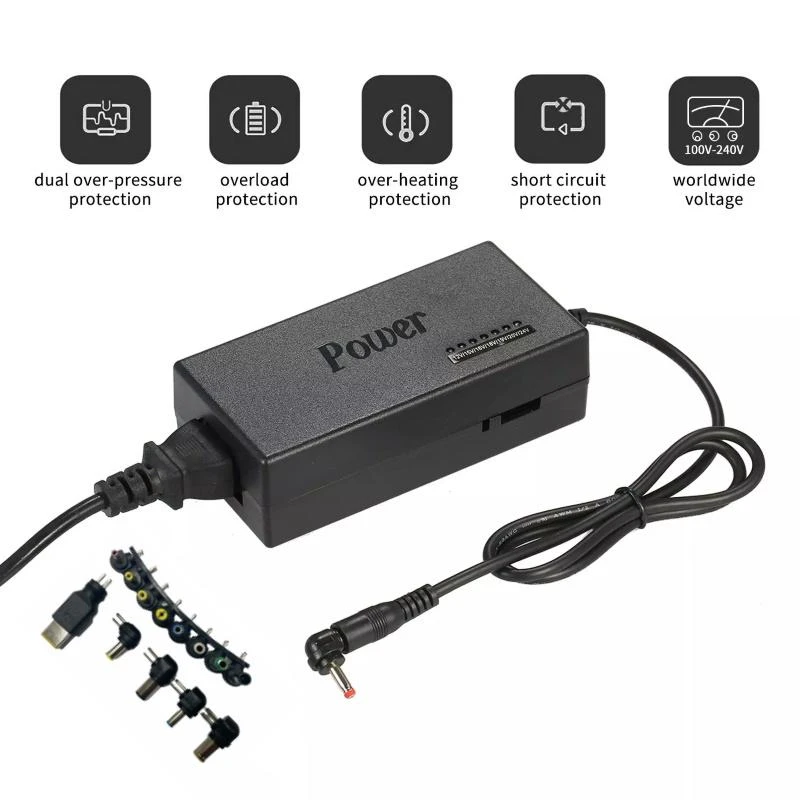 Qoltec Riff Universal 100W (maks. 5A) AC 12-24V rankinis jungiklis Nešiojamojo kompiuterio įkroviklis su 13 kištukų