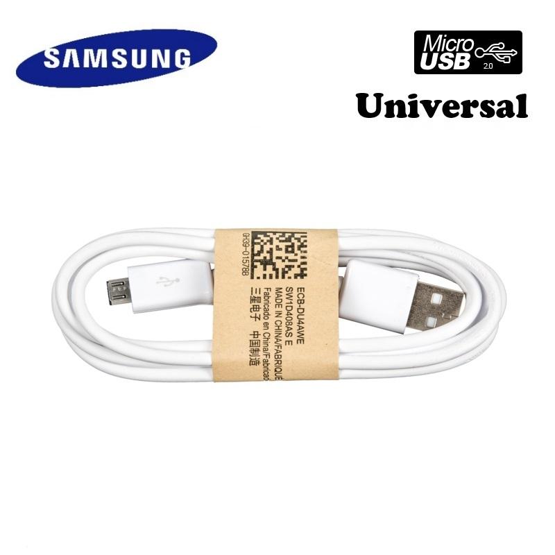 „Samsung ECB-DU4AWE G900 S5“ / universalus „Micro USB 2.0“ duomenų ir įkroviklio kabelis, 1 m baltas (OEM)