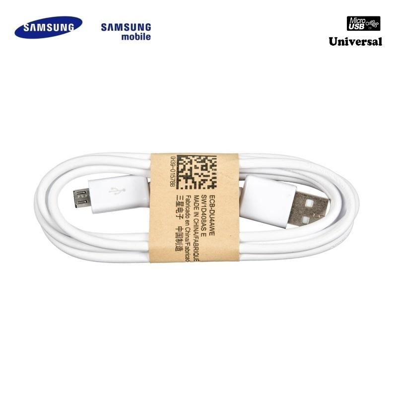 „Samsung ECB-DU4AWE G900 S5“ / universalus „Micro USB 2.0“ duomenų ir įkroviklio kabelis, 1 m baltas (OEM)