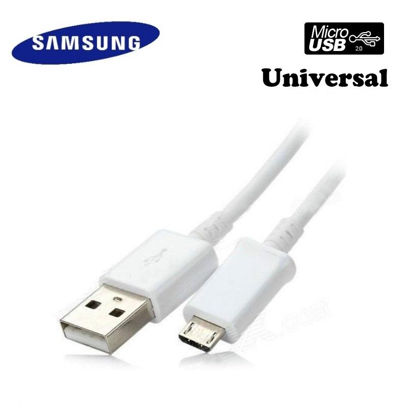 „Samsung ECB-DU4AWE G900 S5“ / universalus „Micro USB 2.0“ duomenų ir įkroviklio kabelis, 1 m baltas (OEM)