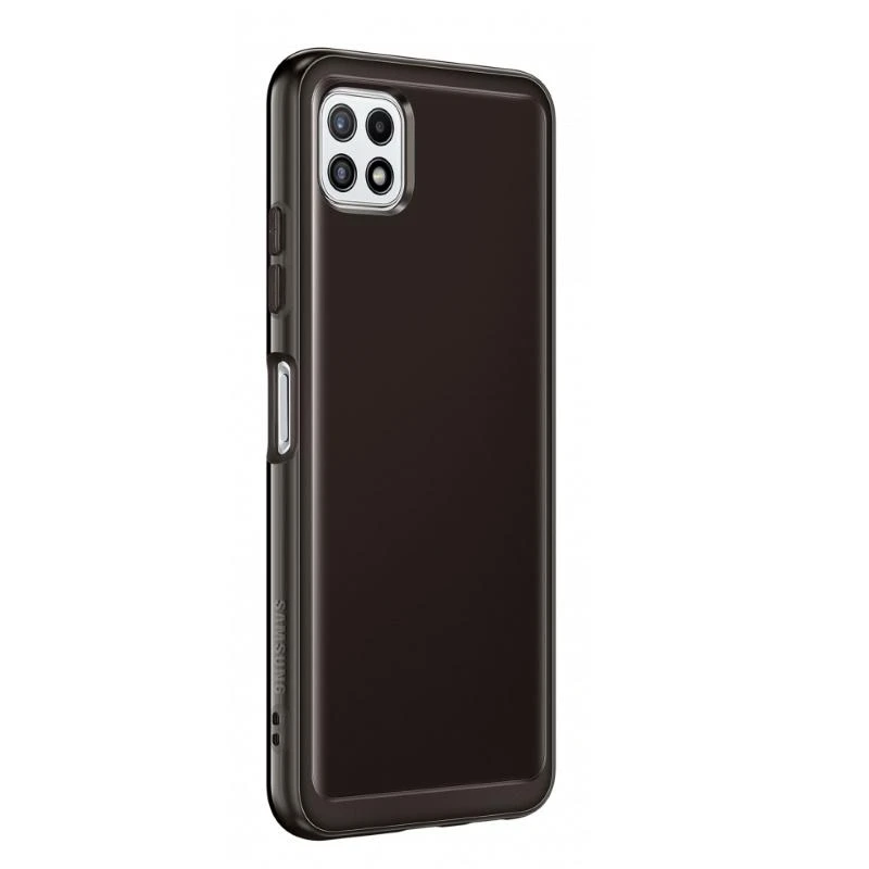 Dėklas QA226TBE minkštas skaidrus dangtelis, skirtas Samsung Galaxy A22 5G (Juodas)