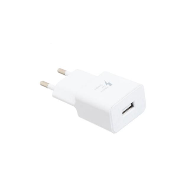 Samsung EP-TA200EWE Adaptive 15W Plug USB 3.1 Quick Charge 3.0 Fast Charger Baltas (OEM)