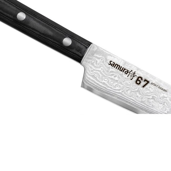 Samura DAMASCUS 67 Universalus virtuvinis peilis 6,0"/150 mm iš AUS 10 Damasko plieno 61 HRC (67 sluoksniai)