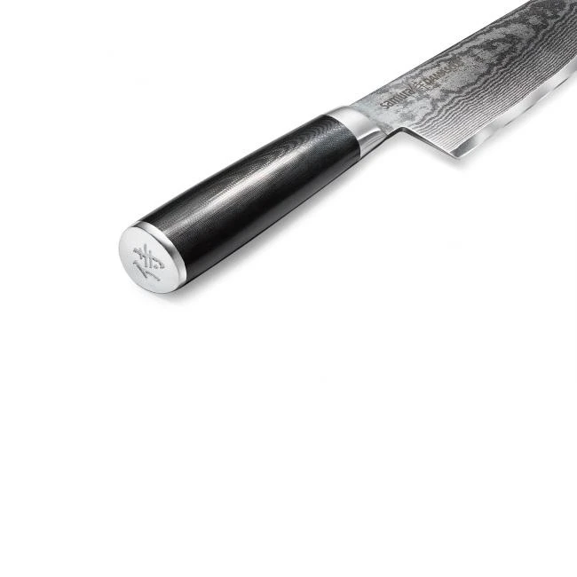 Samura DAMASCUS universalus virtuvės šefo peilis 240 mm iš AUS 10 Damasko plieno 61 HRC (67 sluoksniai)