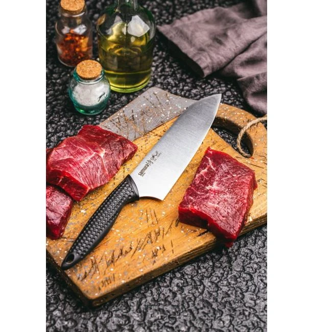 Samura Golf universalus virtuvės Santoku peilis 180mm iš AUS 8 Japoniškas plienas 58 HRC
