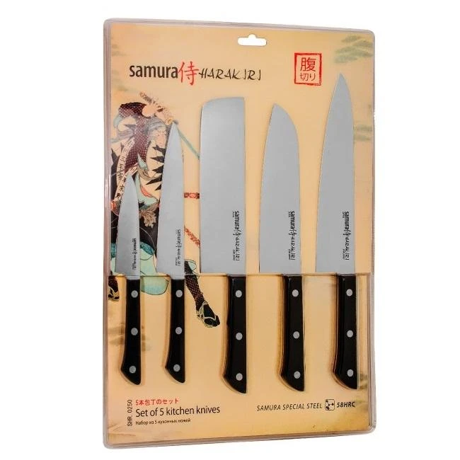 5 peilių rinkinys Samura Harakiri SHR-0250B