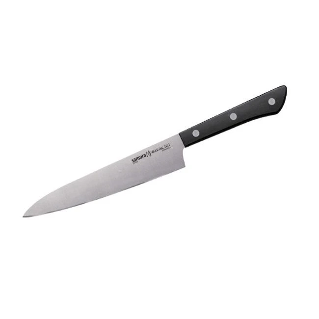 Samura HARAKIRI universalus virtuvinis peilis 6,0"/150mm 59 HRC su juoda rankena