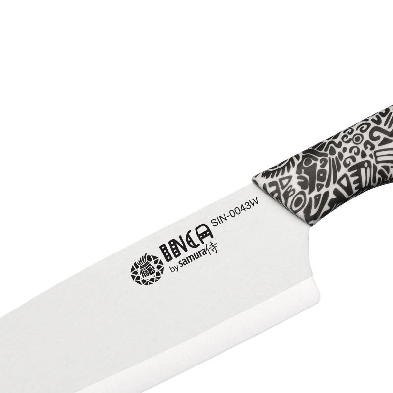 Sia Samura Latvija Keraminis Peilis nakiri 16,5cm „INCA" baltas