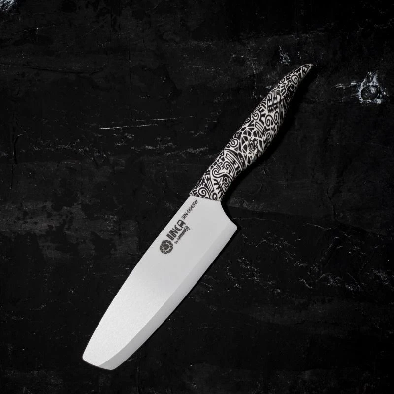 Sia Samura Latvija Keraminis Peilis nakiri 16,5cm „INCA" baltas