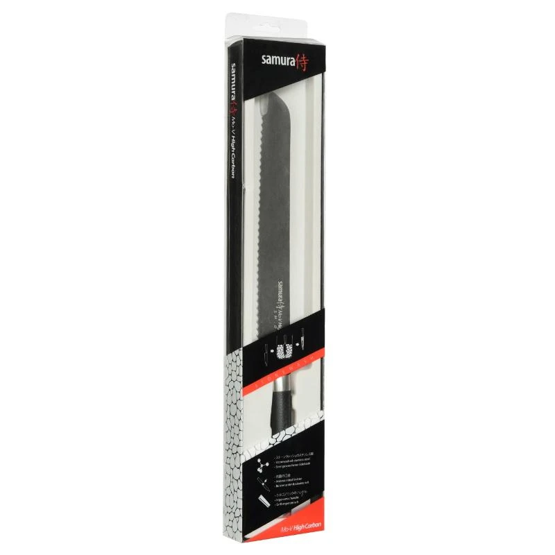 Samura MO-V Stonewash duonos peilis 185 mm iš AUS 8 japoniško plieno 59 HRC