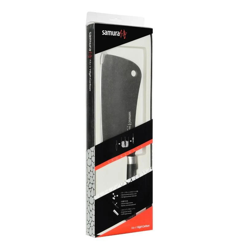 Samura MO-V Stonewash Cleaver 7,0''/180 mm iš AUS 8 japoniško plieno 59 HRC
