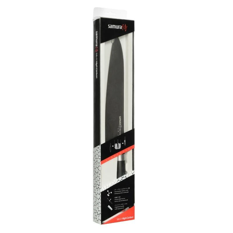 Samura MO-V Stonewash Grand Chef peilis 240mm. iš AUS 8 Japoniškas plienas 59 HRC