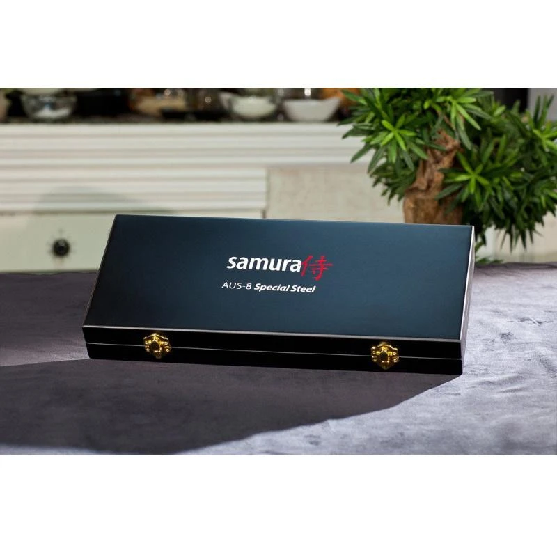 Samura MO-V Stonewash Set 3x universalūs peiliai (Chefs, Univesal, Paring) iš AUS 8 japoniško plieno 59 HRC