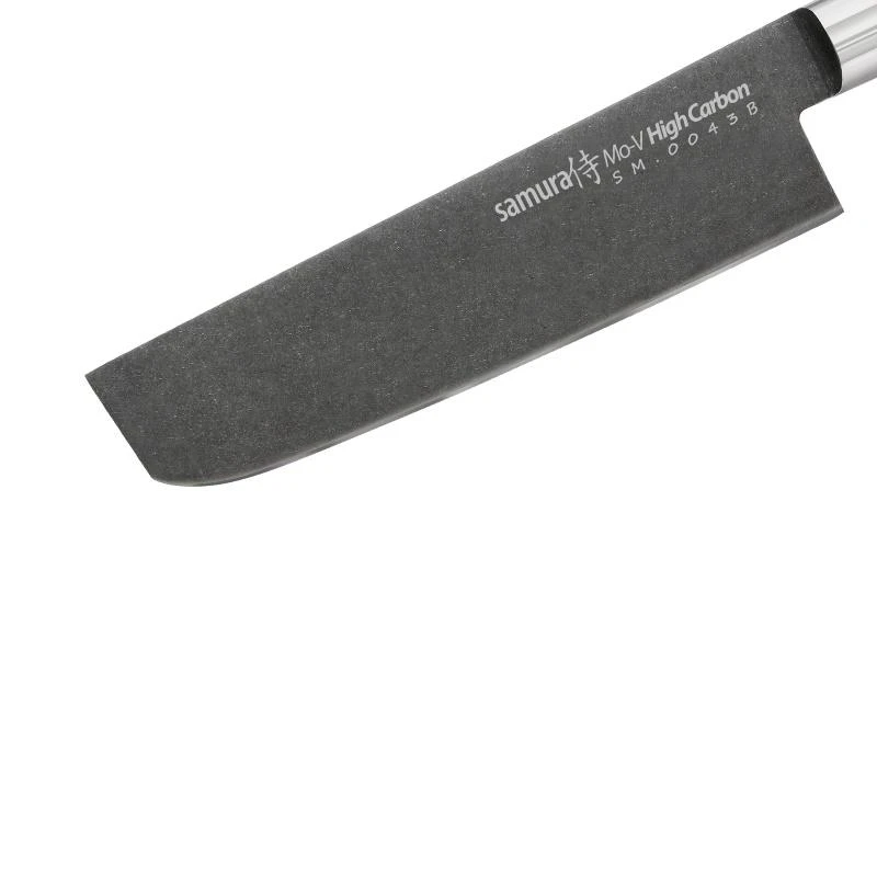 Samura MO-V Stonewash smulkinimo kirvis Nakiri peilis 167mm iš AUS 8 japoniško plieno 59 HRC