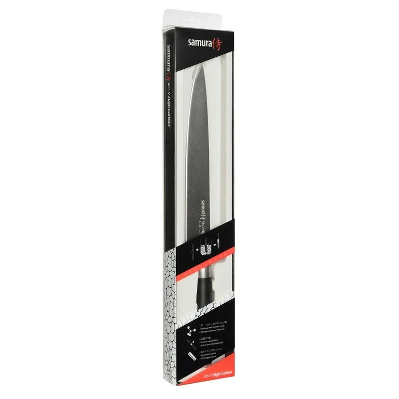 Samura MO-V Stonewash pjaustymo peilis 9,0''/230 mm iš AUS 8 japoniško plieno 59 HRC