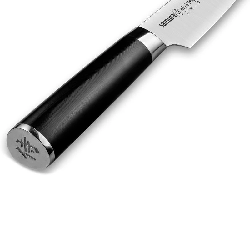 Samura MO-V virtuvės universalus ilgas pjaustymo peilis 251 mm iš AUS 8 japoniško plieno 59 HRC