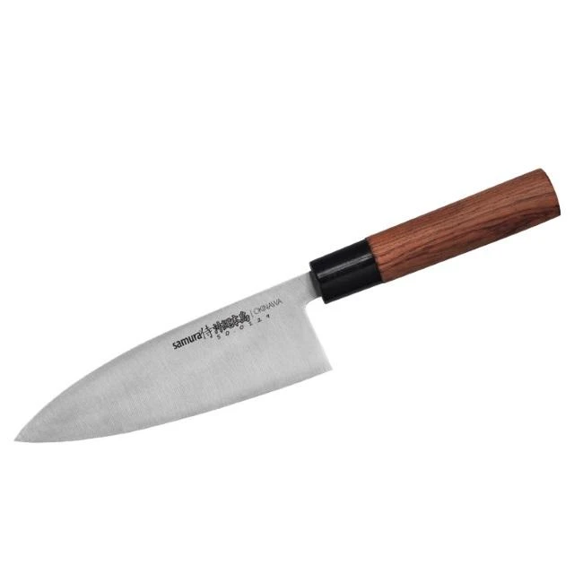 Samura OKINAWA universalus virtuvės peilis Deba 6,7"/170mm iš AUS 8 japoniško plieno 59 HRC