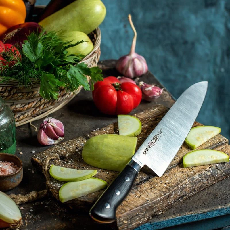 Samura PRO-S Grand Chef peilis 240mm iš AUS 8 japoniško plieno 58 HRC