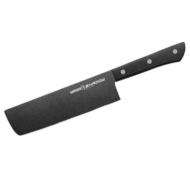Samura SHADOW Universalus Nakiri peilis su juoda nepridegančia danga 6,7"/170mm iš AUS 8 Japoniško plieno 59 HRC