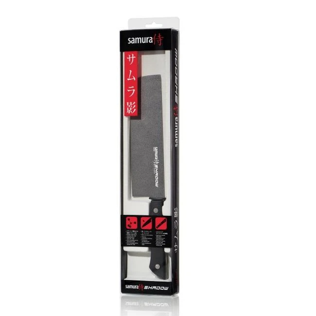 Samura SHADOW Universalus Nakiri peilis su juoda nepridegančia danga 6,7"/170mm iš AUS 8 Japoniško plieno 59 HRC