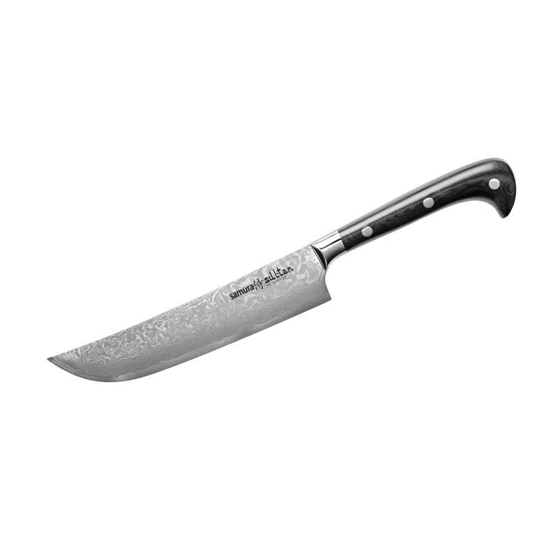 Samura SULTAN Universalus virtuvinis peilis 164 mm iš AUS 10 Damasko plieno 61 HRC (67 sluoksniai)