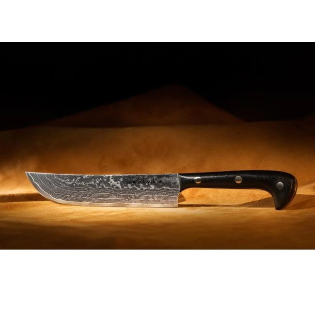 Samura SULTAN Universalus virtuvinis peilis 164 mm iš AUS 10 Damasko plieno 61 HRC (67 sluoksniai)