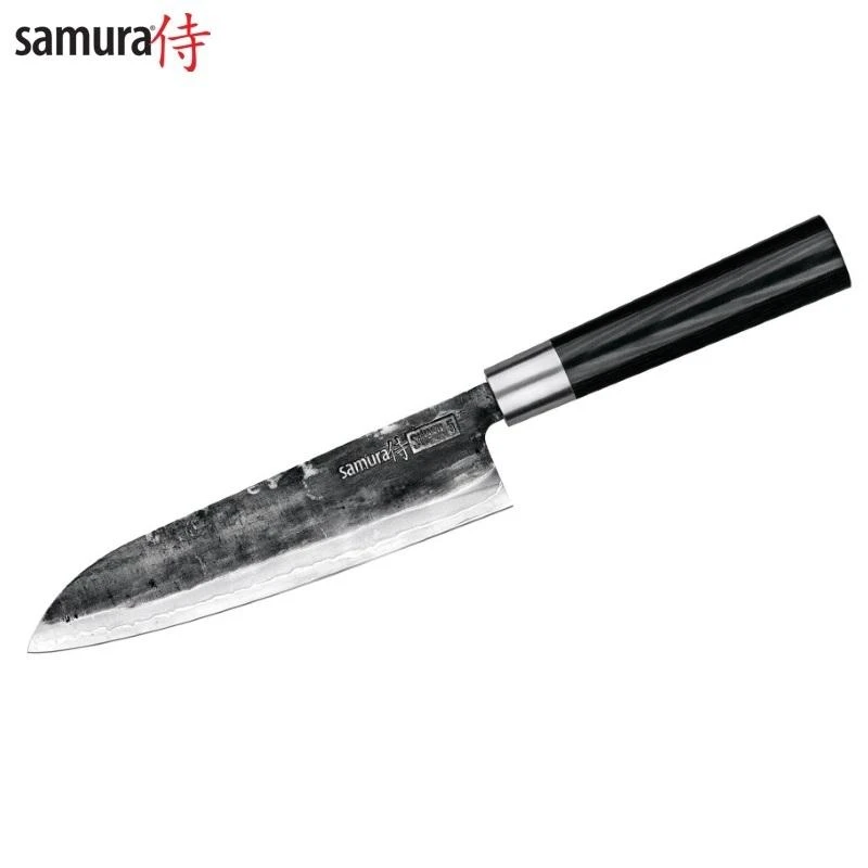 Samura SUPER 5 Universalus virtuvinis peilis Santoku 7,2"/182 mm iš AUS 10 Damasko plieno 60 HRC (5 sluoksniai)