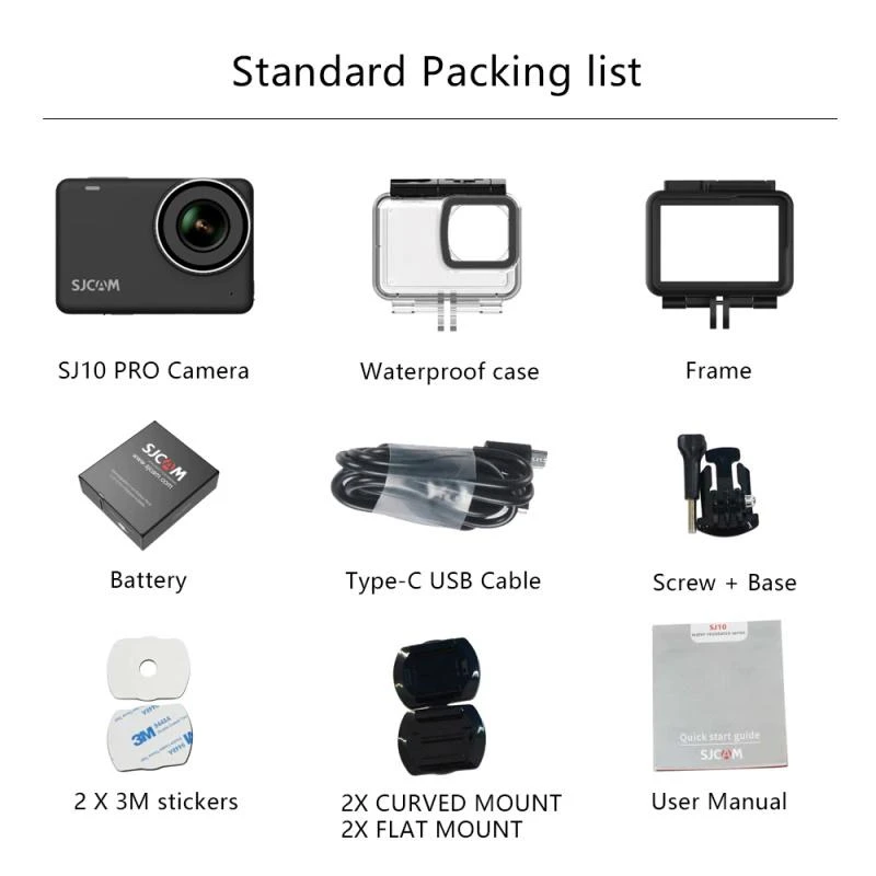 Camera SJCAM SJ10Pro Action Juodas