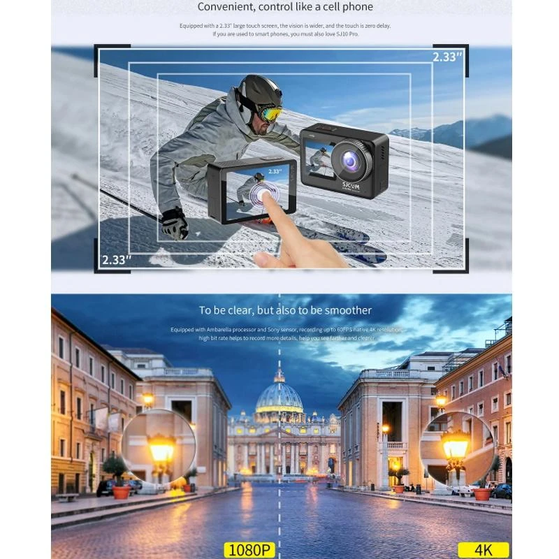 Veiksmo SJCAM SJ10 Pro Dual Screen kamera