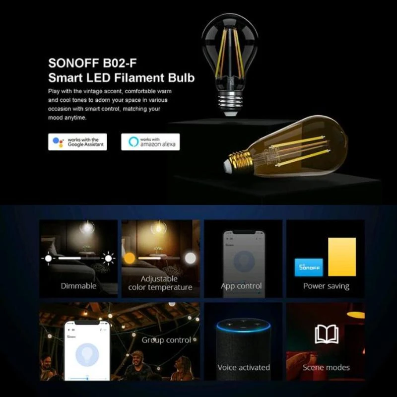 Išmanioji balta LED lemputė Sonoff B02-F-ST64