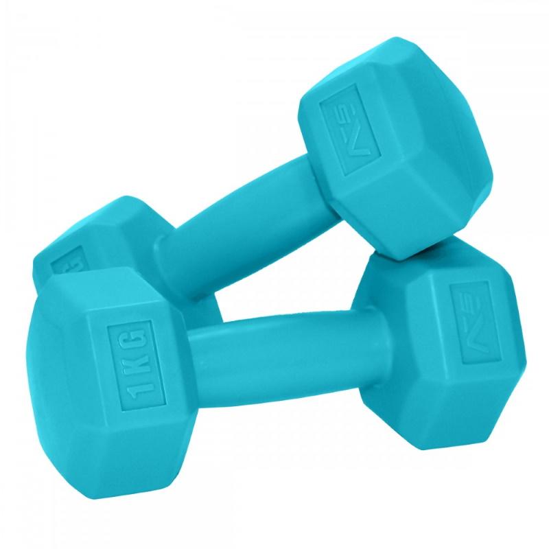 SportVida 2in1 GYM & Fitness Comfort svarmenų rinkinys 2x1kg, mėlyni