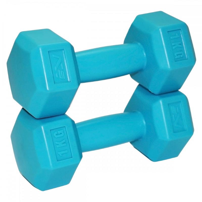 SportVida 2in1 GYM & Fitness Comfort svarmenų rinkinys 2x1kg, mėlyni