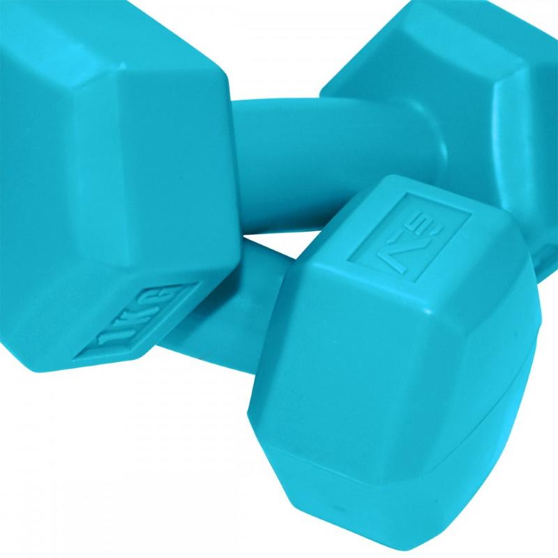 SportVida 2in1 GYM & Fitness Comfort svarmenų rinkinys 2x1kg, mėlyni