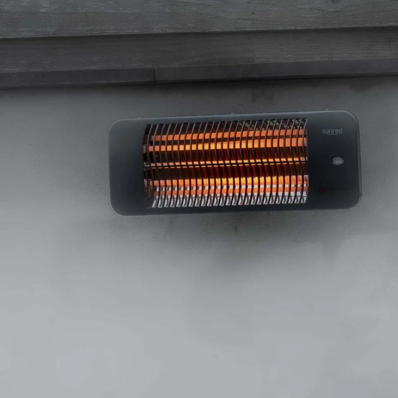 SUNRED® Lugo Quartz pakabinamas infraraudonųjų spindulių terasos šildytuvas LUG-2000W, 2000 W, Pilkas