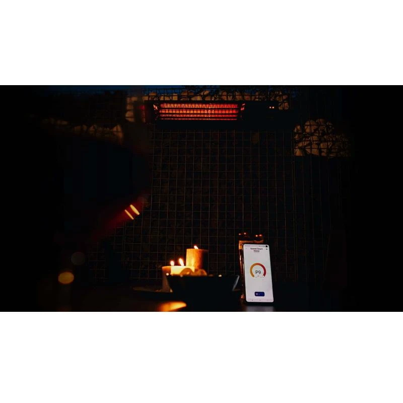 SUNRED | Šildytuvas | PRO25W-SMART, „Triangle Dark“ išmanioji siena | Infraraudonųjų spindulių | 2500 W | Juodas | IP55