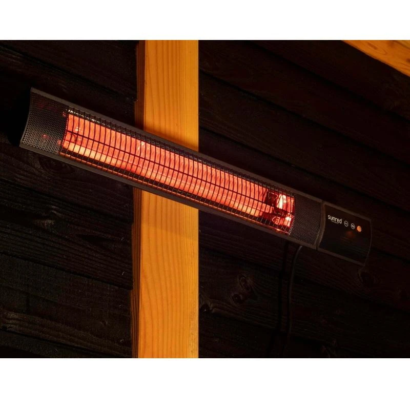 SUNRED | Šildytuvas | RD-DARK-20, tamsi siena | Infraraudonųjų spindulių | 2000 W | Juodas | IP55