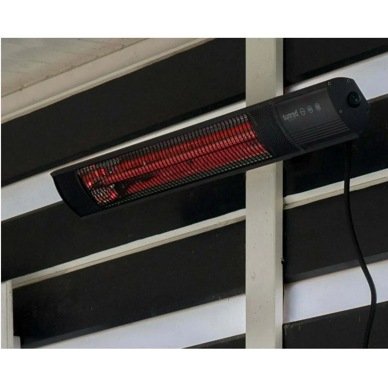 SUNRED | Šildytuvas | RD-DARK-20, tamsi siena | Infraraudonųjų spindulių | 2000 W | Juodas | IP55